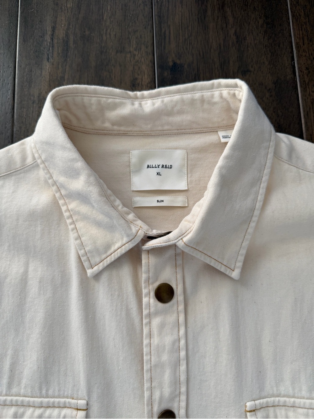 Billy Reid Shoals Shirt Men’s XL Tan Snap Front Long Sleeve - Picture 3 of 8